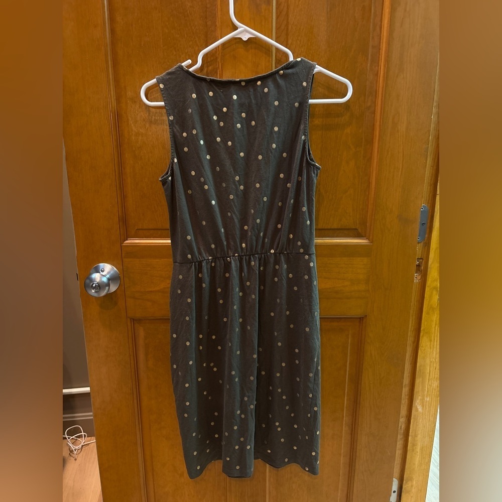 Boden Women’s Melinda Jersey Dress Size 4 Green & Gold Polka Dot - Picture 11 of 13
